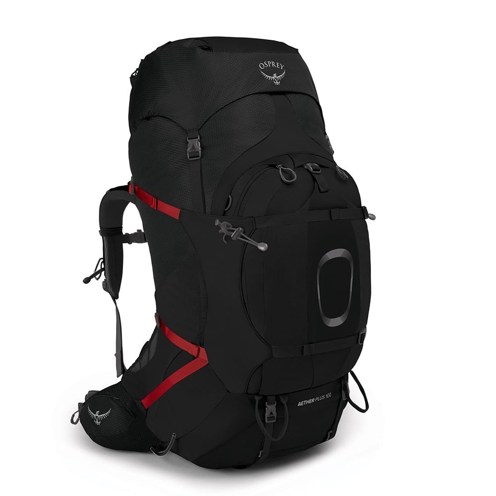 Osprey Europe Aether Plus 100 Backpack - Black - Nylon - S/M - New