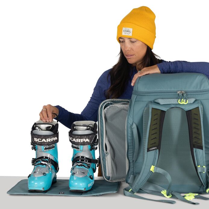 Osprey Mountain Bound Roller | Trolley Invernale Per Sci E Snowboard | Ruote XL E Tessuto Impermeabile | Fino A 2 Paia Di Sci (195cm)