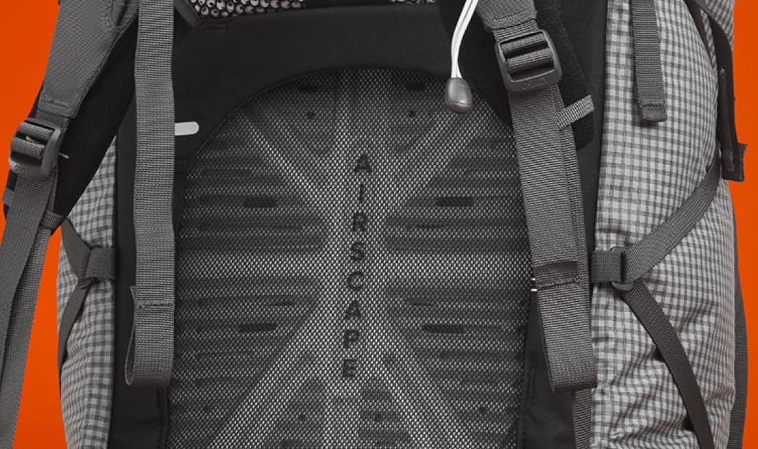 Pannello posteriore ventilato Osprey AirScape.