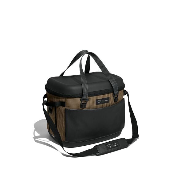 side image of the Hydro Flask Campcore Carryout Cooler 30L in the color Latte Brown