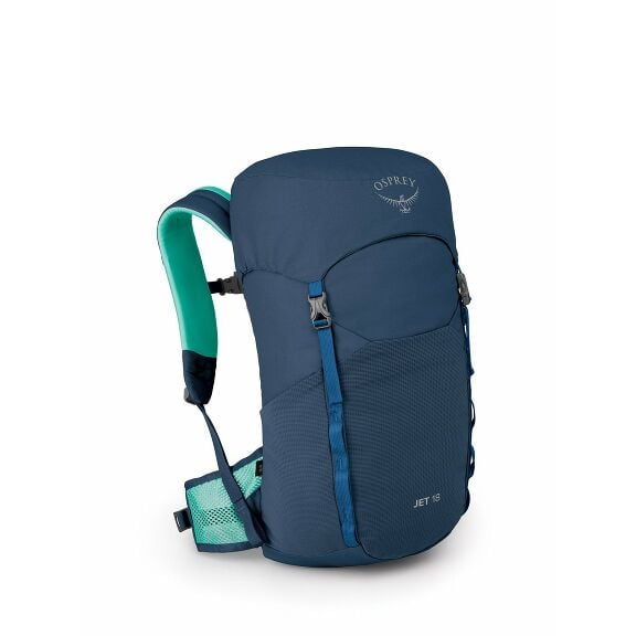 side view of the JET 18 in color waveblue