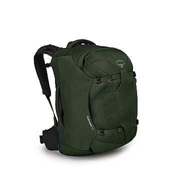 side view of the Farpoint® 55 Travel Pack in color gophergreen